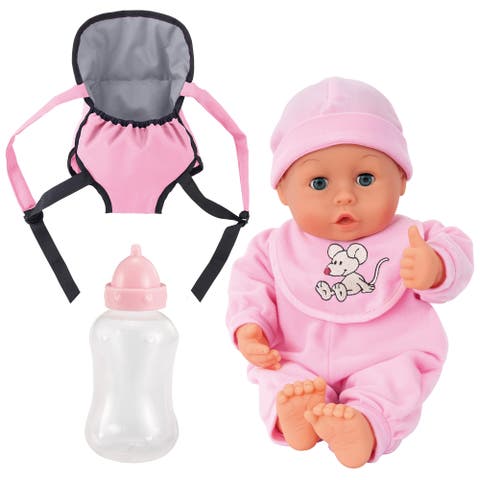 My First Words Baby Doll Carrier Set, Mouse Outfit