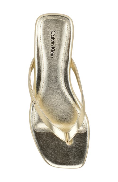 Calvin Klein Stelea Flip Flop In Gold