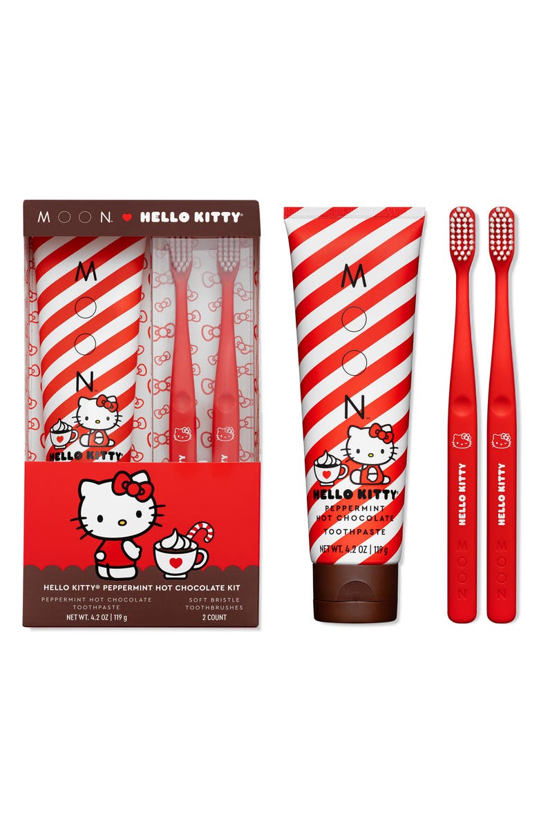 MOON x Hello Kitty<sup>®</sup> Peppermint Hot Chocolate Tooth Brush Kit, Main, color,