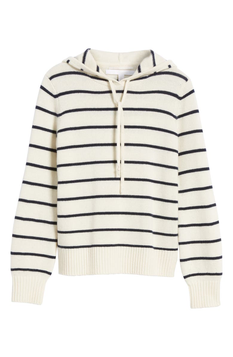 Nordstrom Signature Stripe Cashmere Hoodie, Alternate, color,