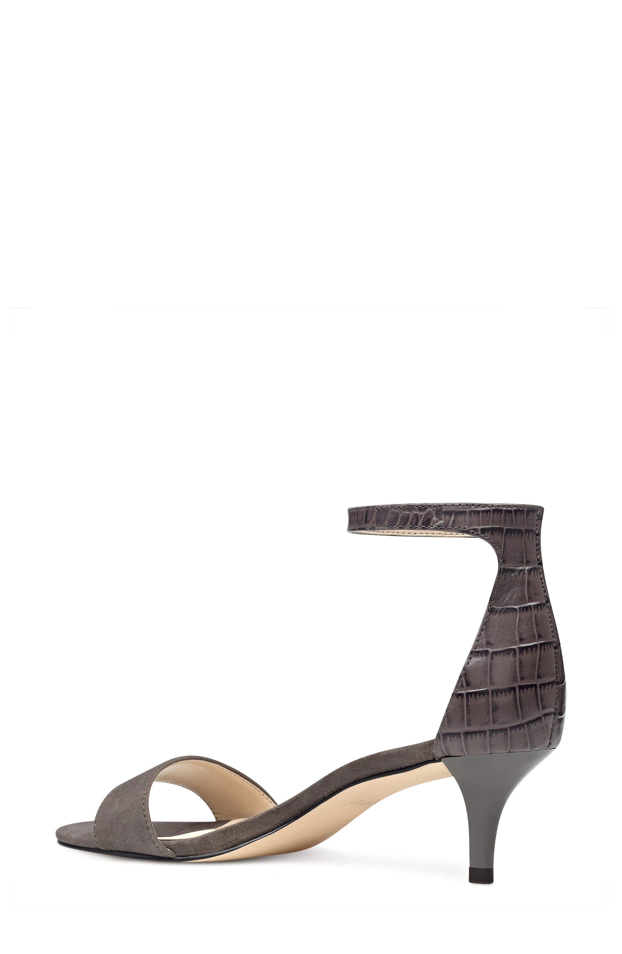 'Leisa' Ankle Strap Sandal, Alternate, color, DARK GREY SUEDE