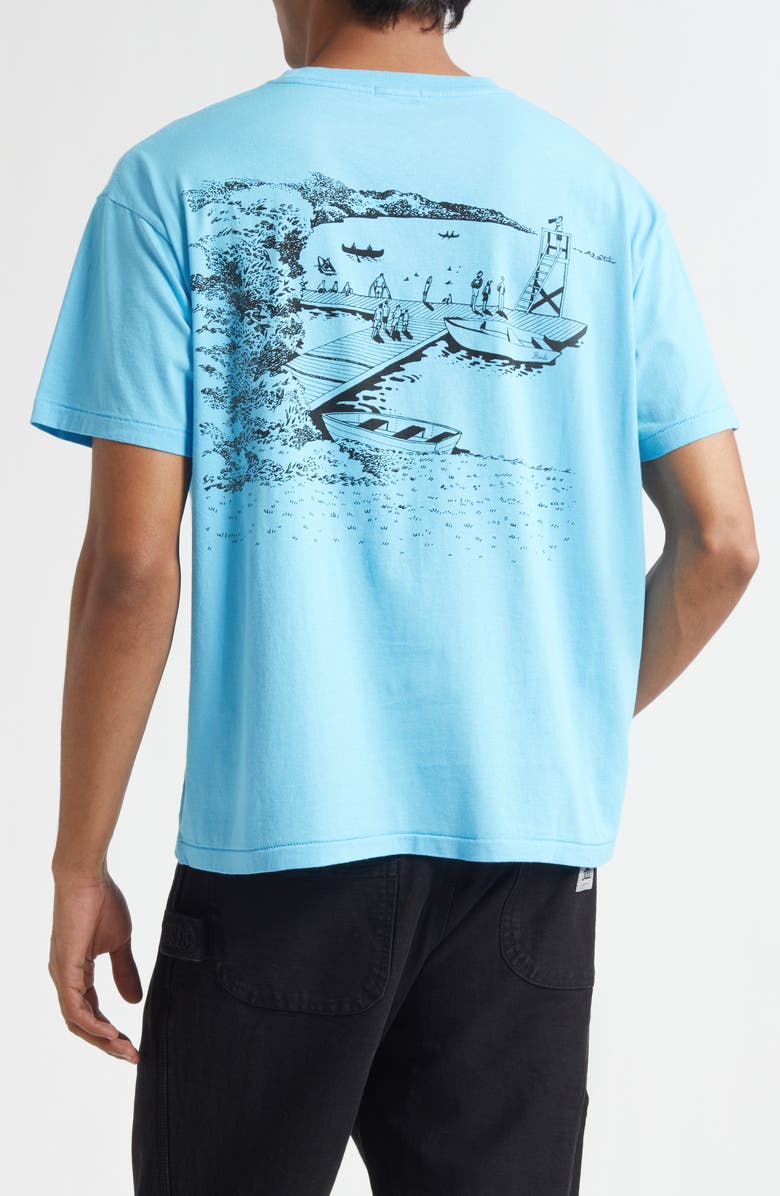 Bode Laketown Graphic T-Shirt, Alternate, color, Blue