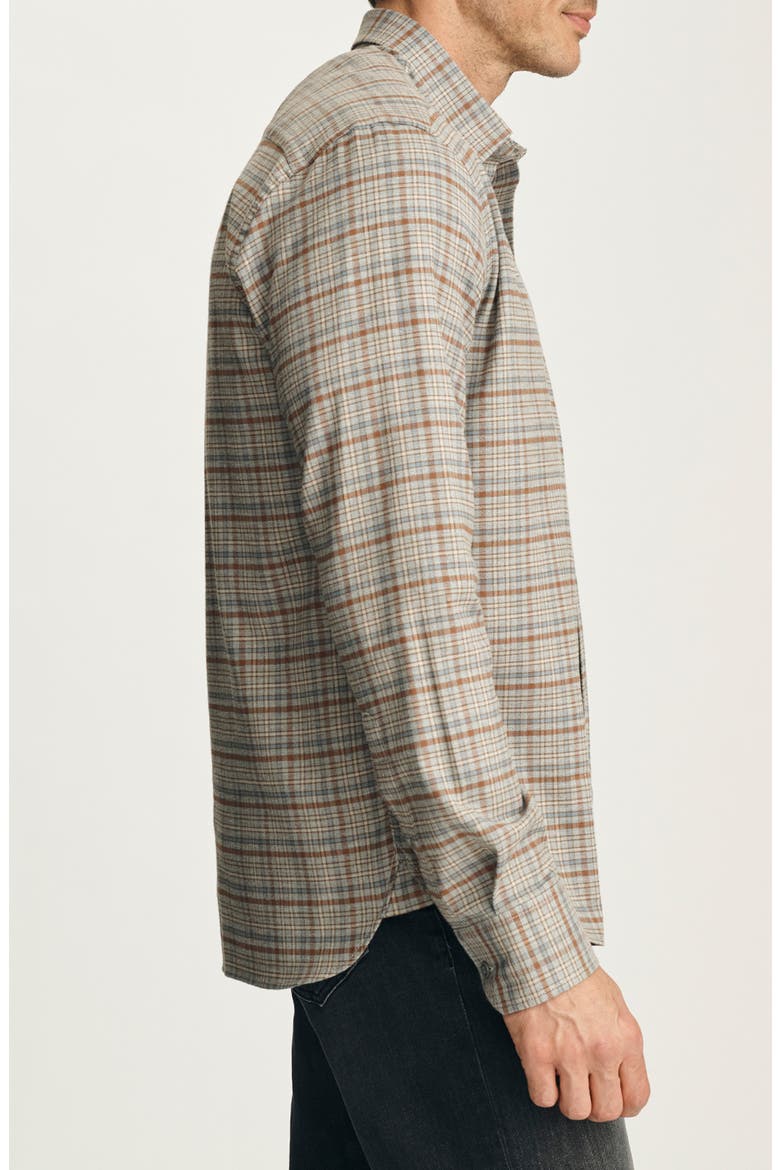 Check Long Sleeve Button Up Shirt, Alternate, color, TERRA COTTA