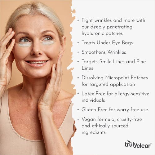 Truly Clear Wrinkle Patches 4 Patches With Hyaluronic Acid,peptides & Collagen In Multi