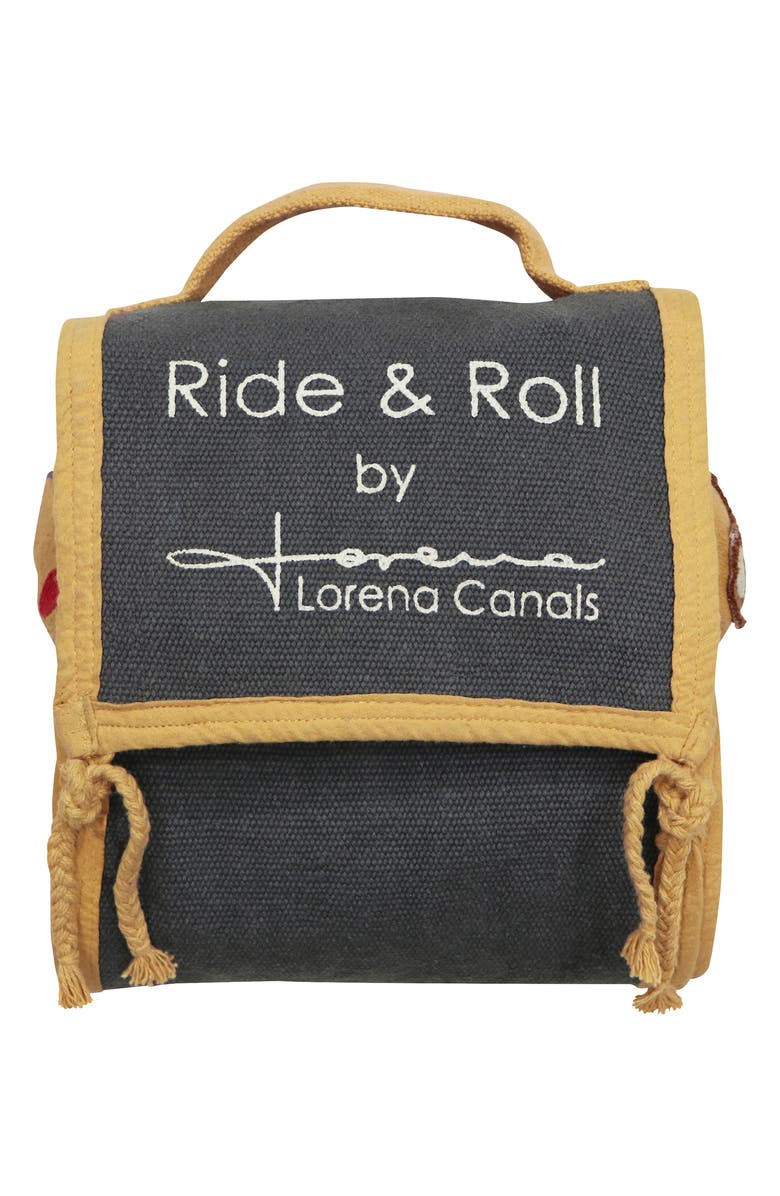 Lorena Canals Kids' School Bus Toy N' Ride Bag, Alternate, color, Honey Dark Grey Natural Red