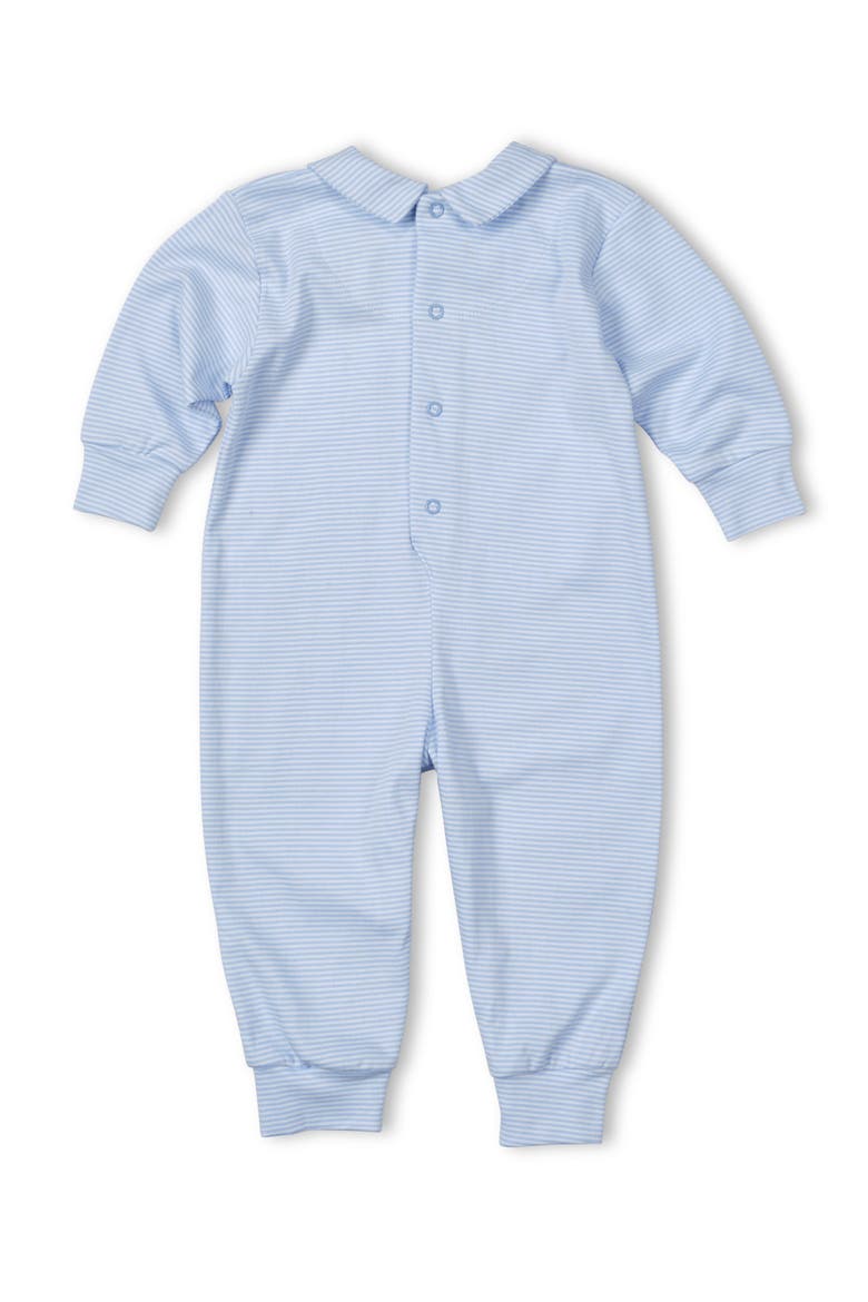 Stripe Knit Longall With Rocking Horse, Alternate, color, Light Blue, White