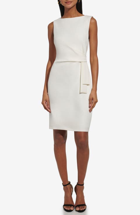 Bateau Neck Sleeveless Dress