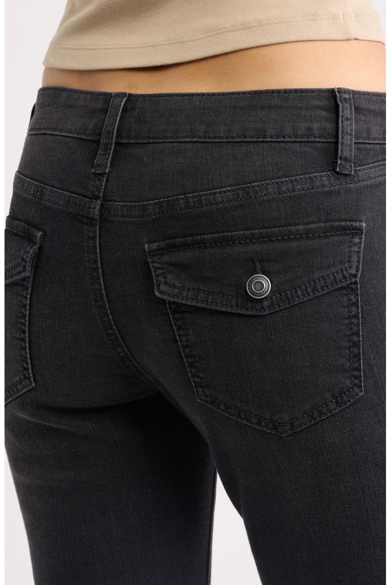 Low Rise Bootcut Jeans, Alternate, color, WASHED BLACK