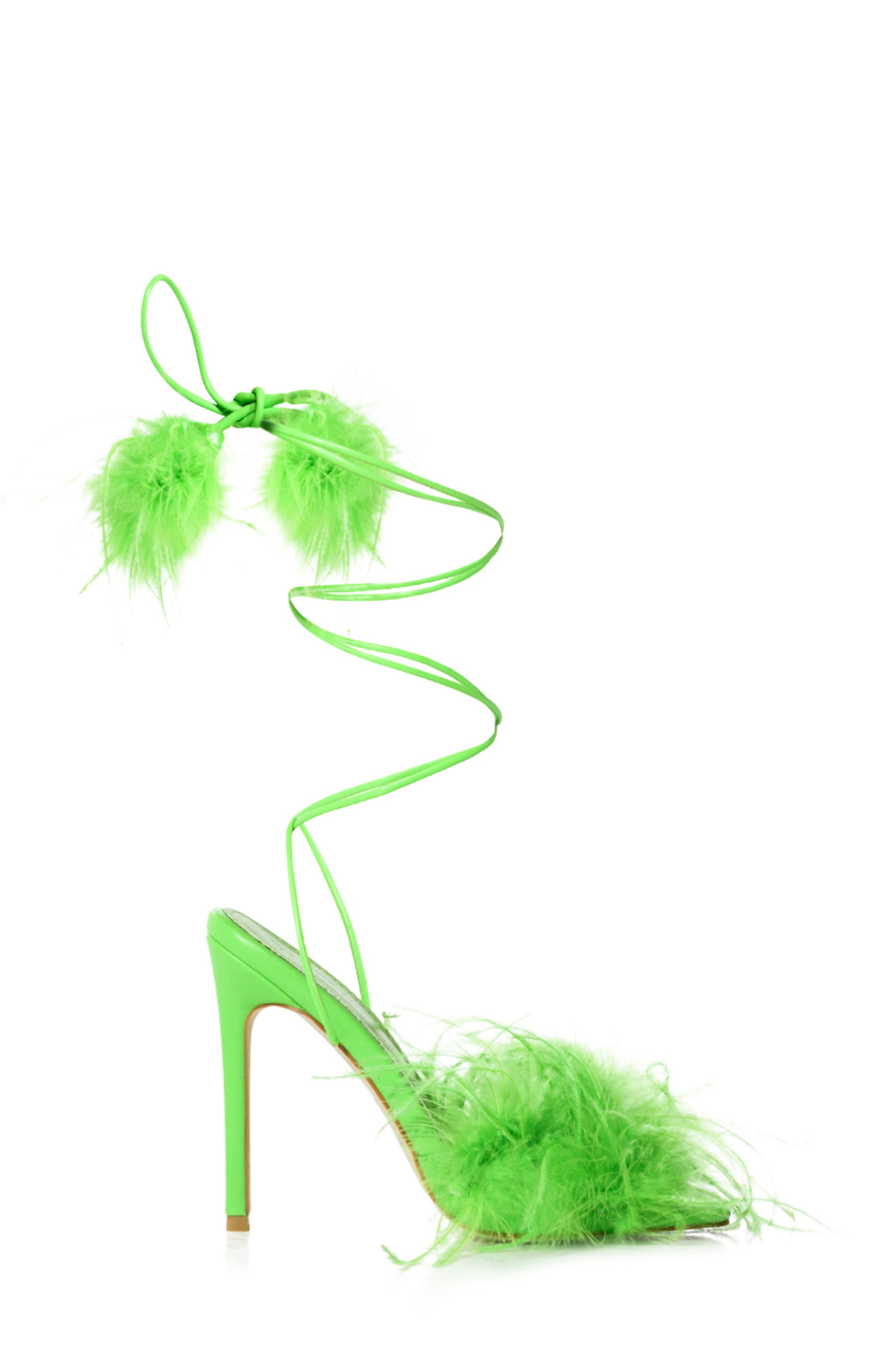 AZALEA WANG Penn Feather Ankle Wrap Sandal, Alternate, color, 