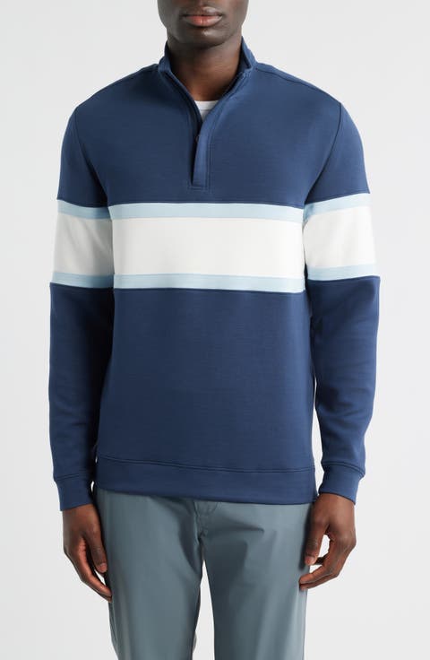 Owen Chest Stripe Golf Quarter Zip
