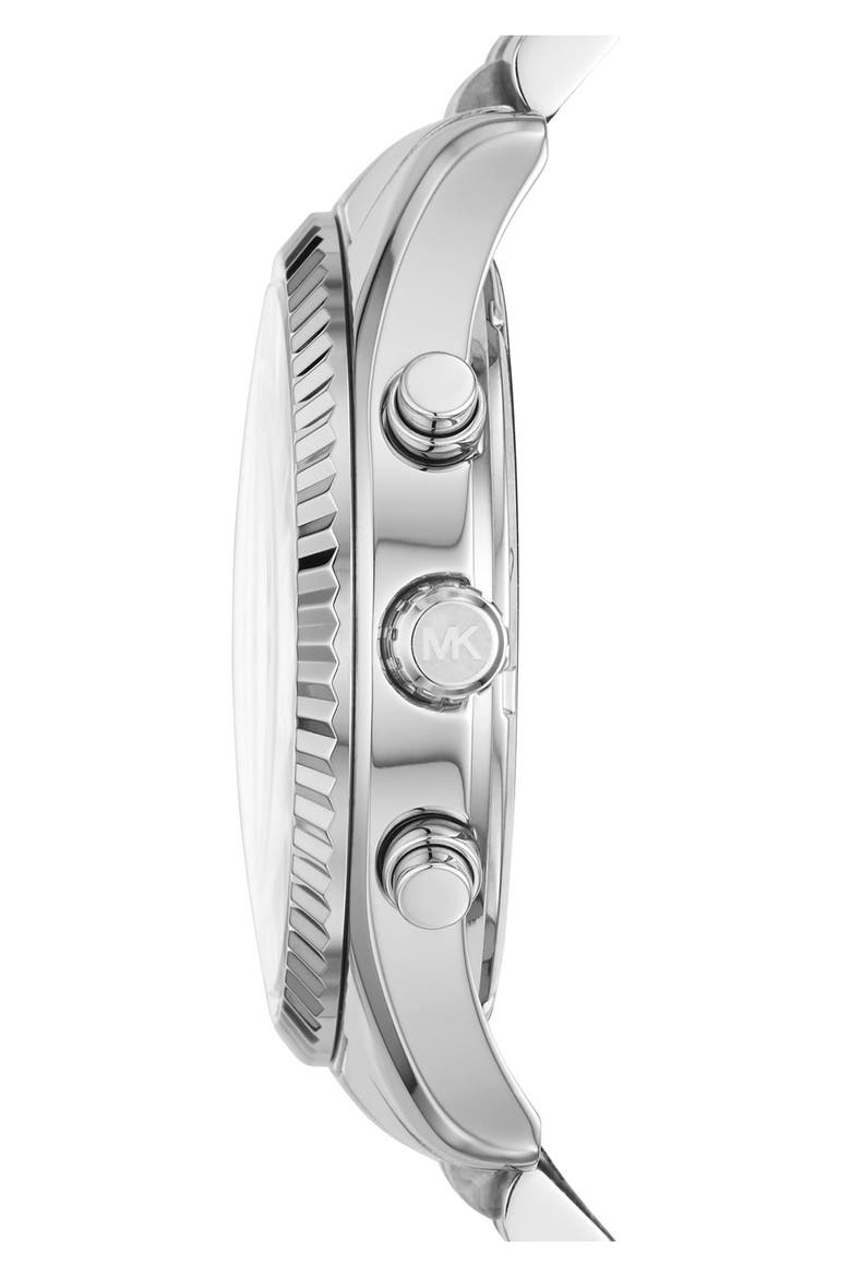 'Lexington' Chronograph Bracelet Watch, 44mm, Alternate, color, SILVER