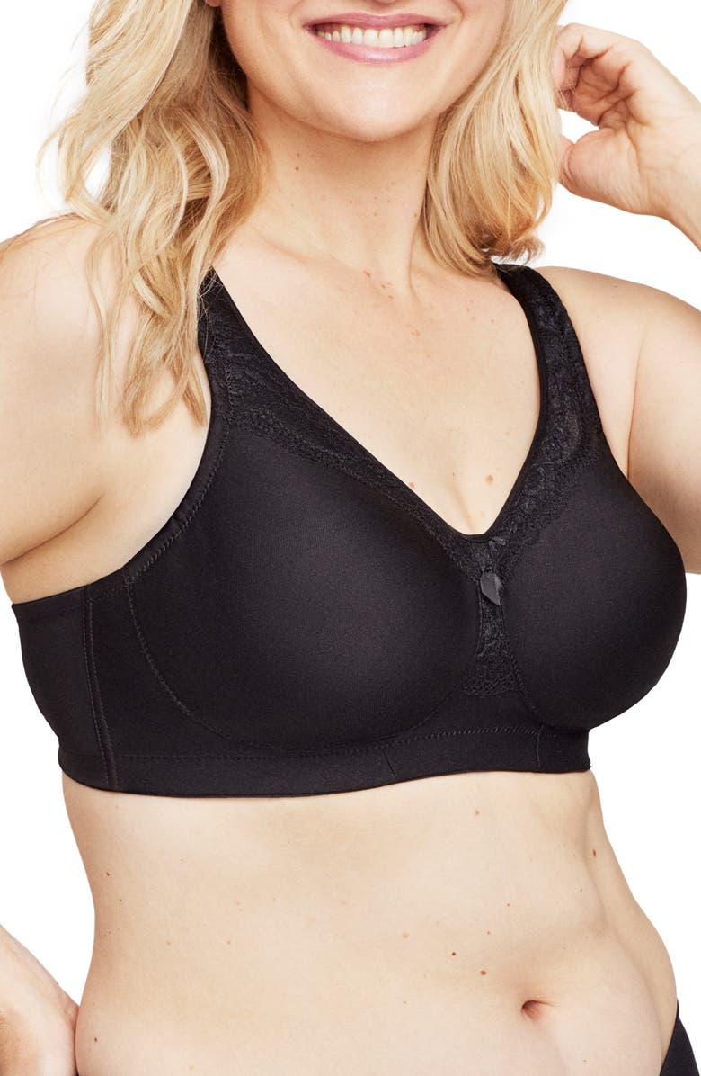 Glamorise Full Figure MagicLift Wireless Bra, Alternate, color, Black