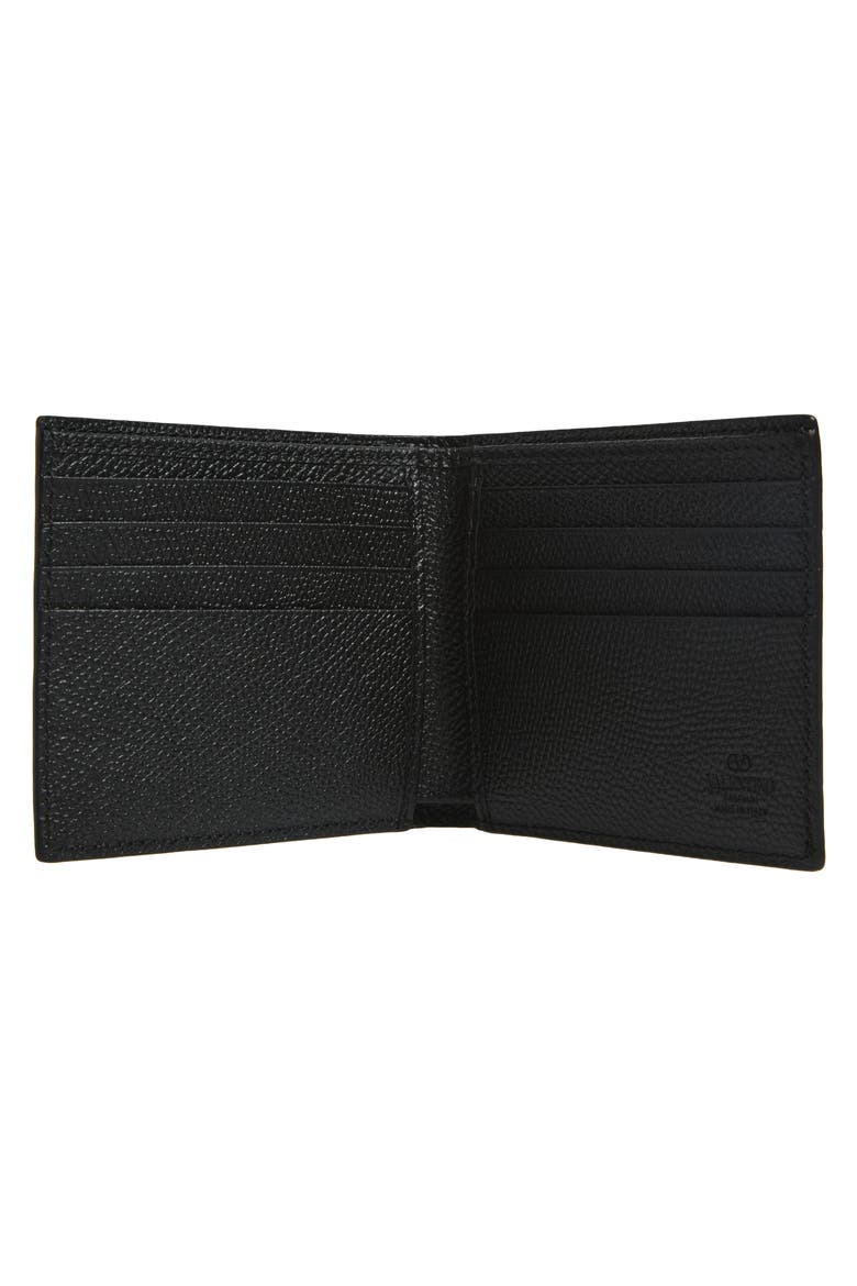 VLOGO Signature Bifold Leather Wallet, Alternate, color, BLACK