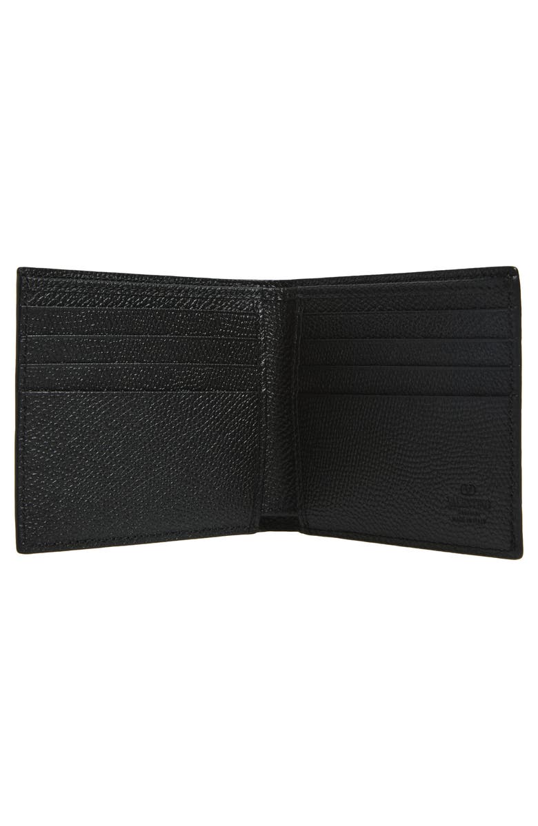Valentino Garavani VLOGO Signature Bifold Leather Wallet, Alternate, color, Black