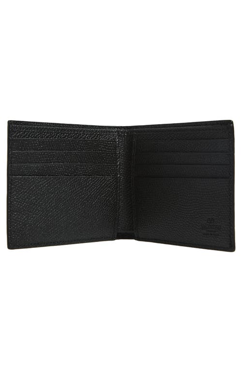 Valentino Garavani Vlogo Signature Bifold Leather Wallet In Black