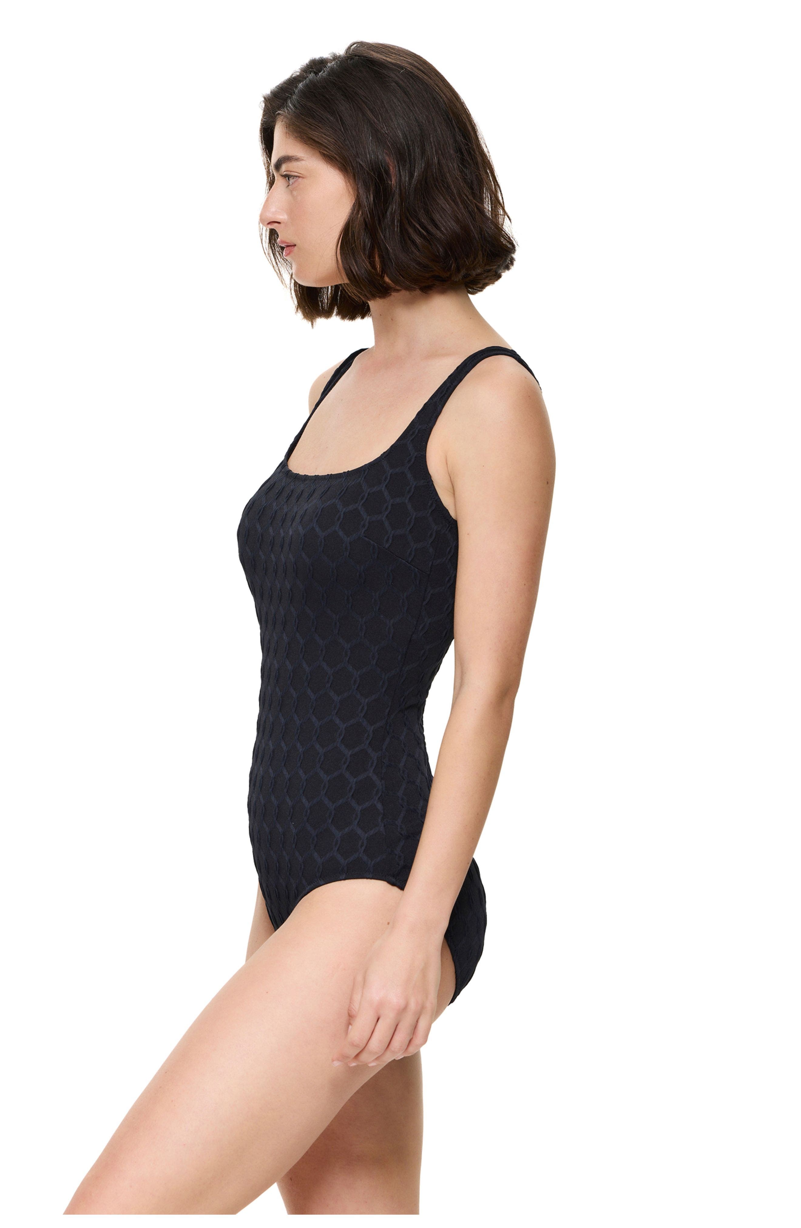 Chained Reaction Textured Square Neck One Piece (Women) | Nordstrom