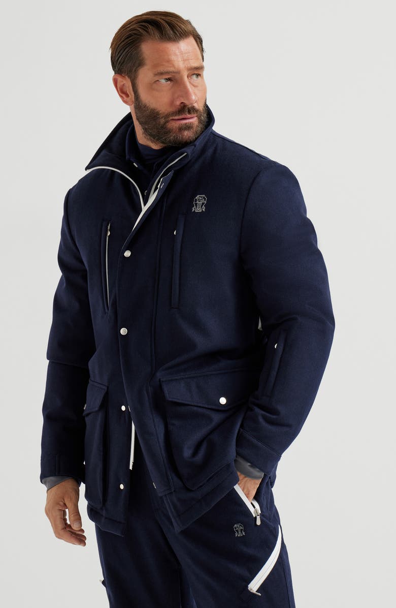 Brunello Cucinelli Mountain safari jacket, Alternate, color, Blue