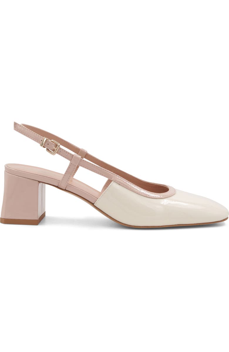 Bruno Magli Tasa Square Toe Slingback Pump, Alternate, color, Cognac/ Tan Patent