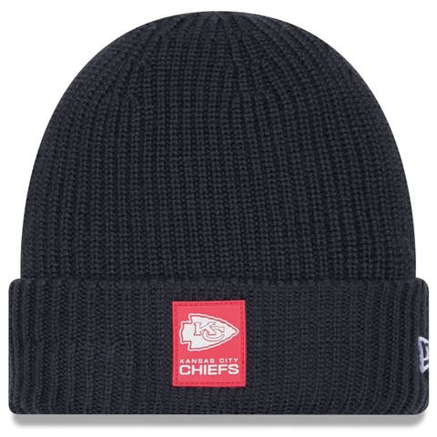 Men's New Era Charcoal Kansas City Chiefs 2025 Sideline Cold Weather Cuffed Knit Hat