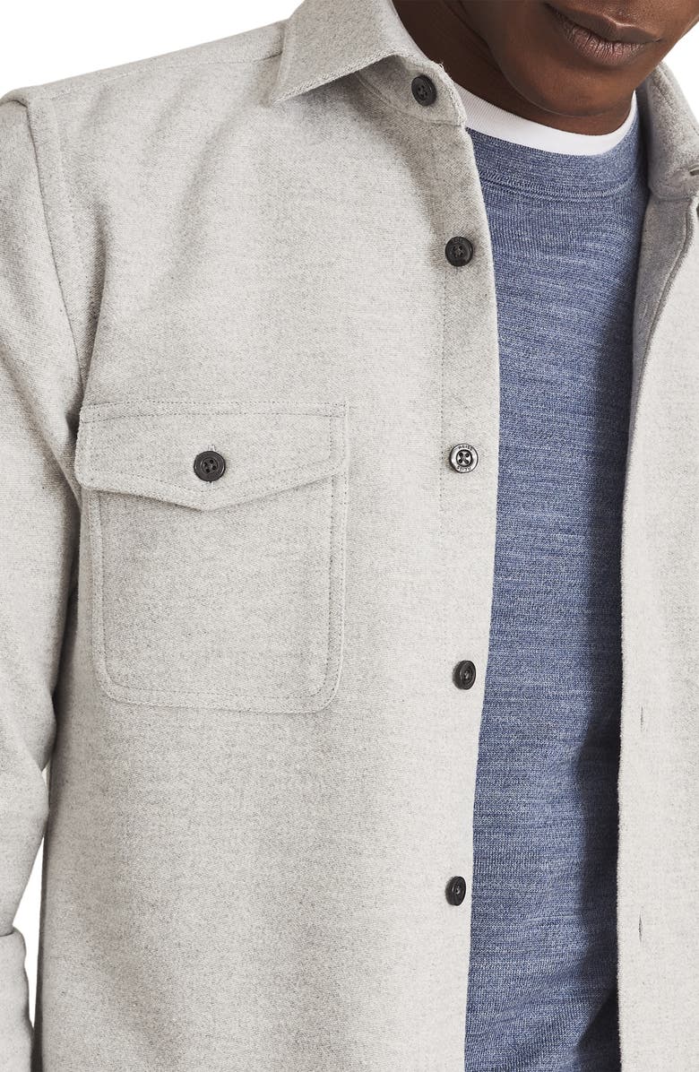 Reiss Miami Flannel Button-Up Shirt Jacket, Alternate, color,