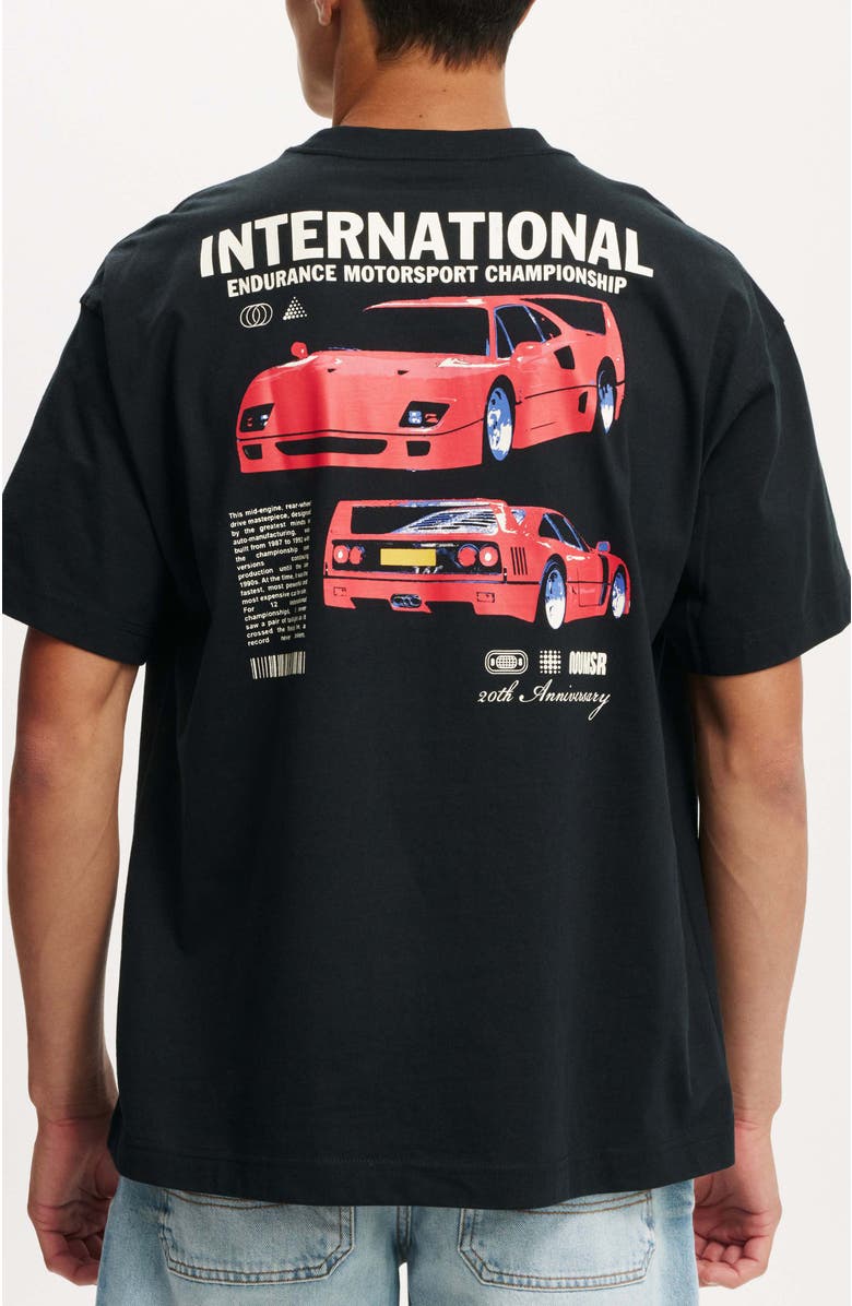 Cotton On Men's Box Fit Graphic T-Shirt, Alternate, color, Black International