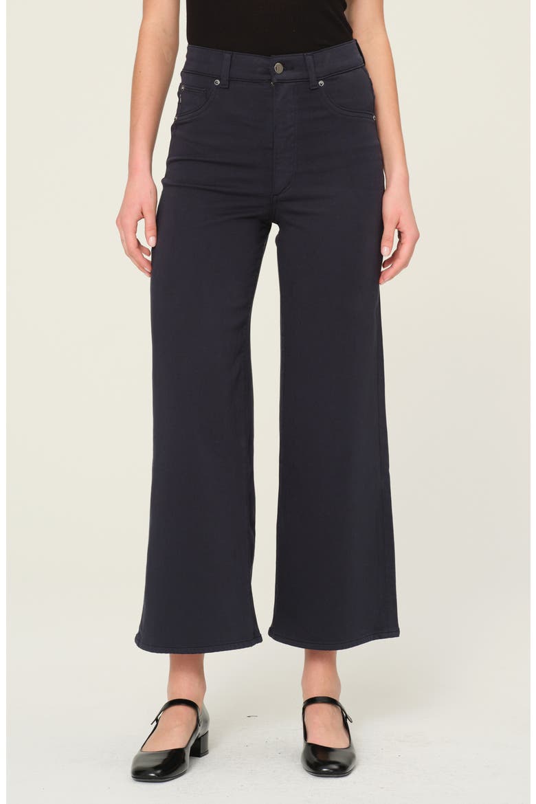 Hepburn High Waist Ankle Wide Leg Knit Jeans, Main, color, CLASSIC NAVY