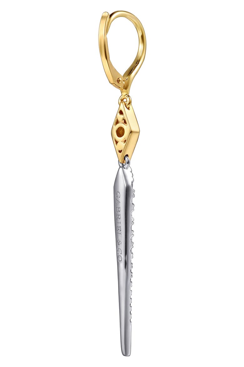 14k Yellow & White Gold Diamond Drop Earrings, Alternate, color, 14K YELLOW/ WHITE GOLD