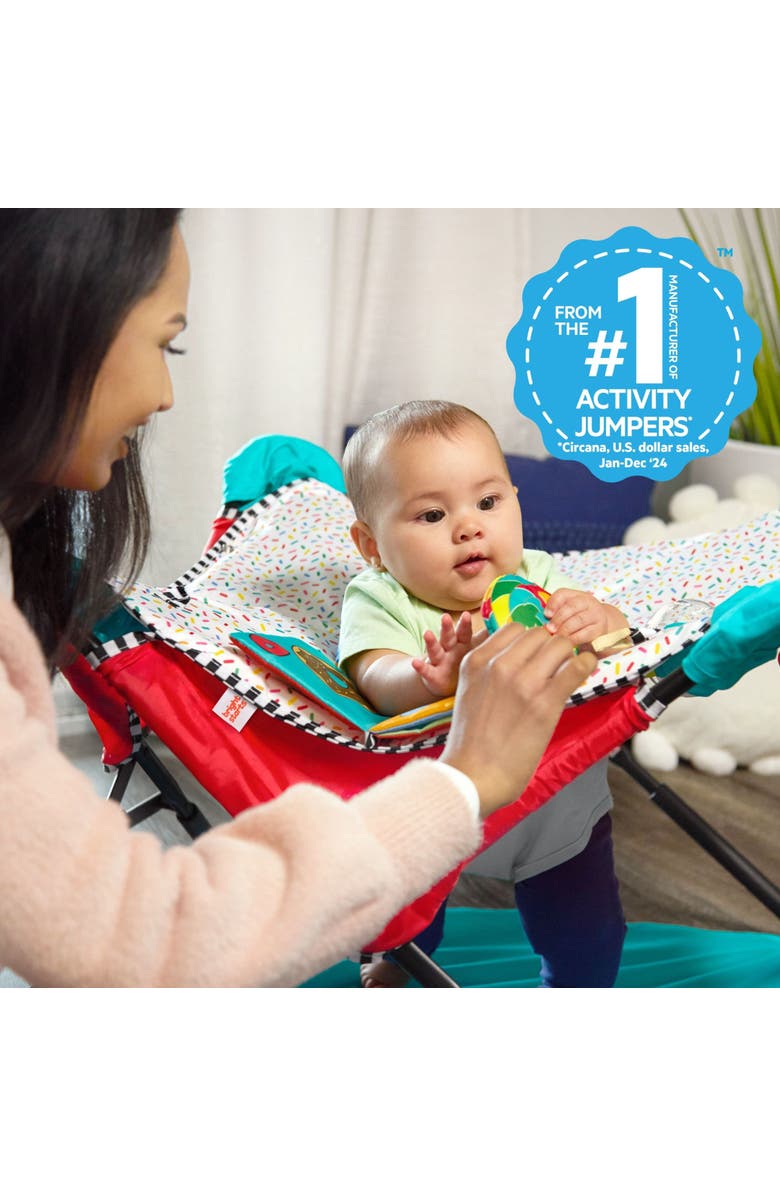 BRIGHT STARTS Pop 'N Jump Portable Activity Jumper, Alternate, color, Red