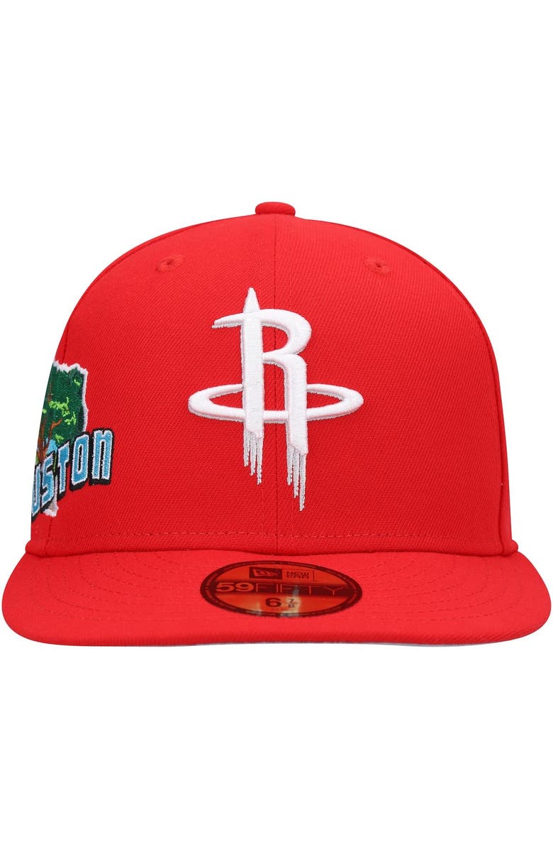 New Era Men's New Era Red Houston Rockets Stateview 59FIFTY Fitted Hat, Alternate, color, 