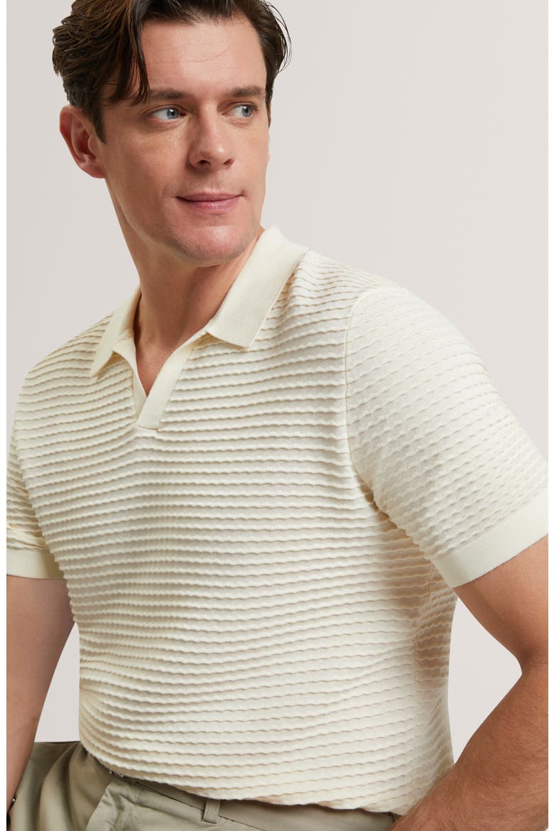 Bestel Textured Cotton Polo, Alternate, color, WHITE
