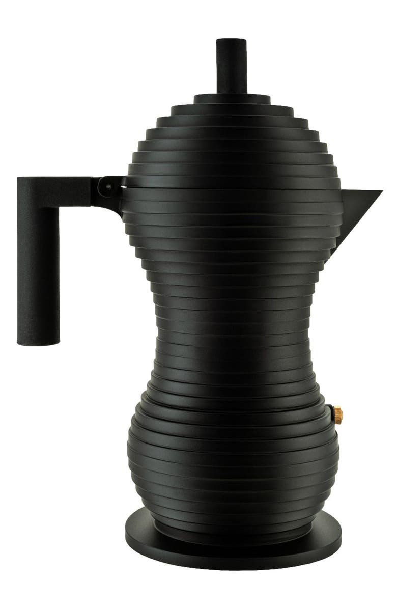 ALESSI Pulcina 6-Cup Espresso Coffee Maker, Main, color, Black Matte