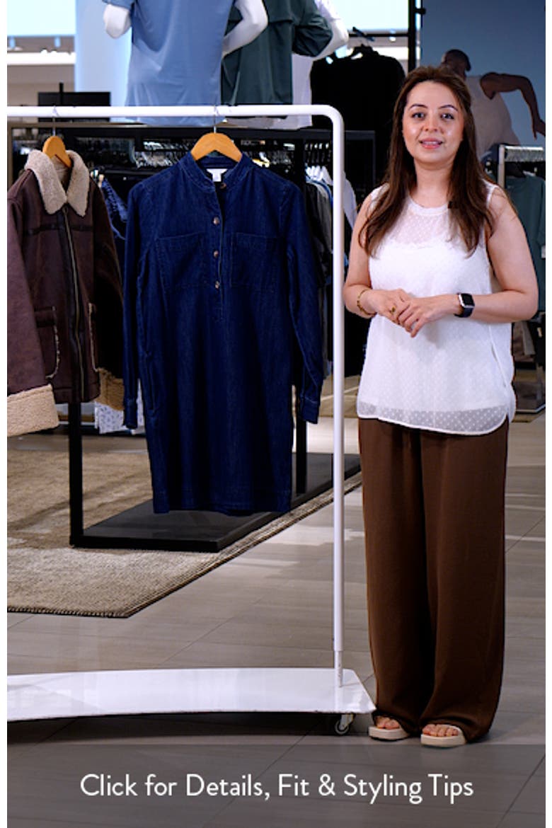 Long Sleeve Chambray Button Front Dress video