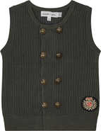 Charlotte & George Double Breasted Rib Knit Cardigan