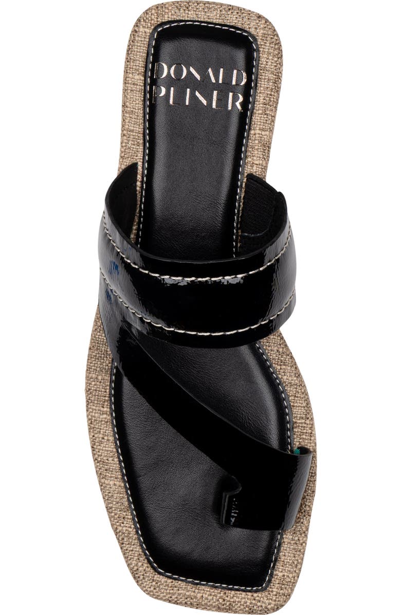 Donald Pliner Wedge Toe Loop Sandal, Alternate, color, Black