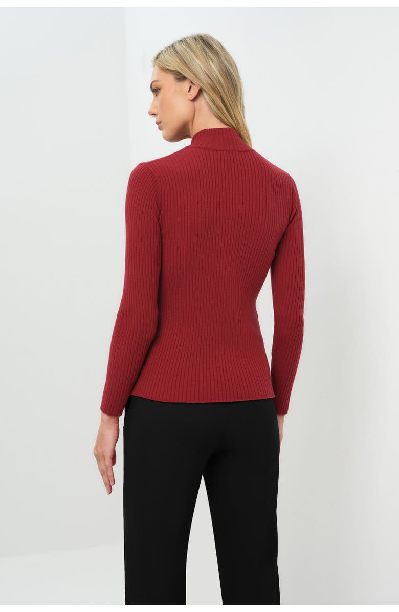 Anatomie Charlize Sweater Top in Crimson, Alternate, color, Crimson W Black&White Stripe