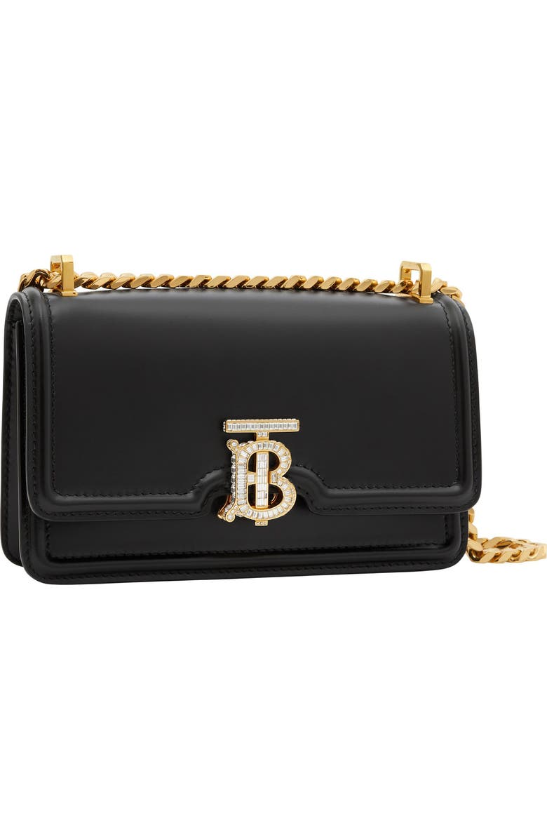 Burberry Mini Crystal TB Leather Crossbody Bag, Alternate, color,