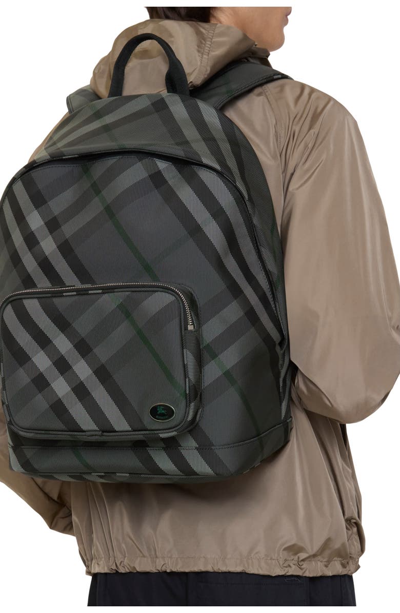 Burberry Grid Backpack, Alternate, color, Charcoal Grey