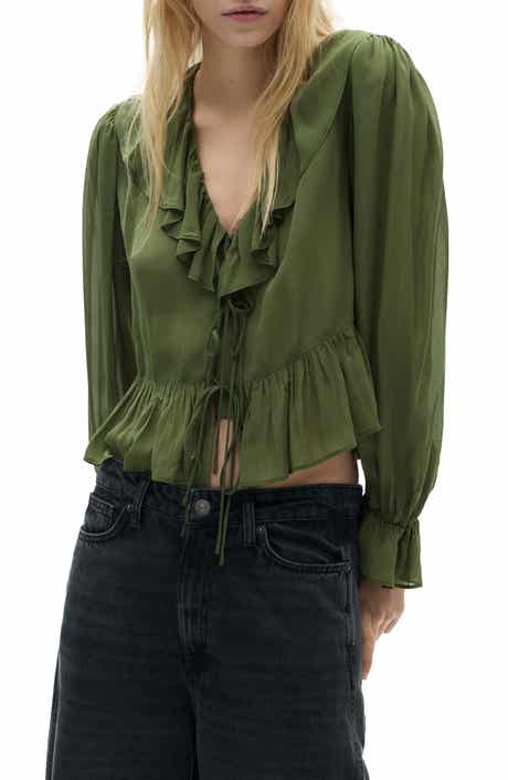 Ruffle Long Sleeve Top
