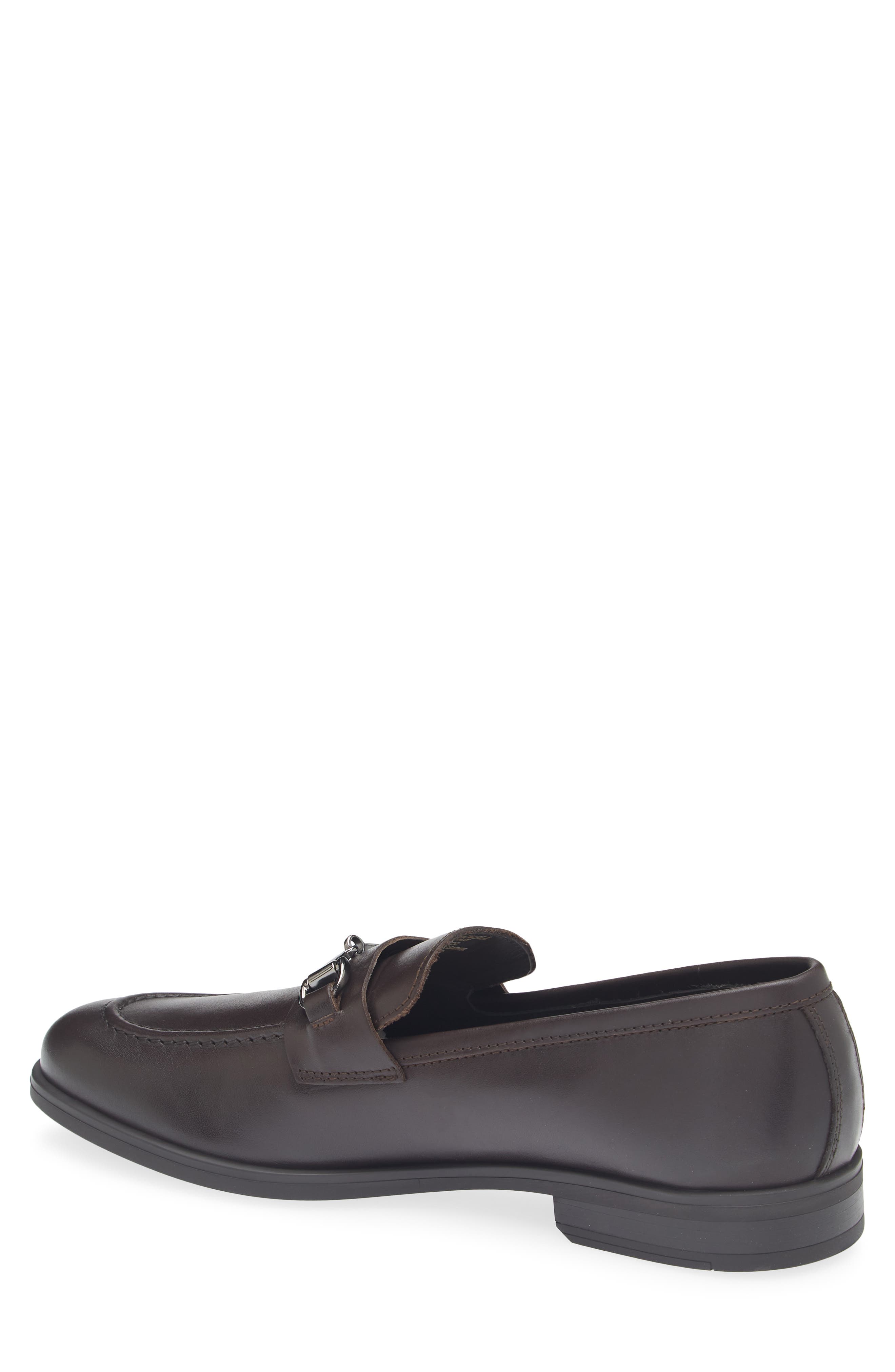 Renato Leather Bit Loafer, Alternate, color, DARK BROWN LEATHER