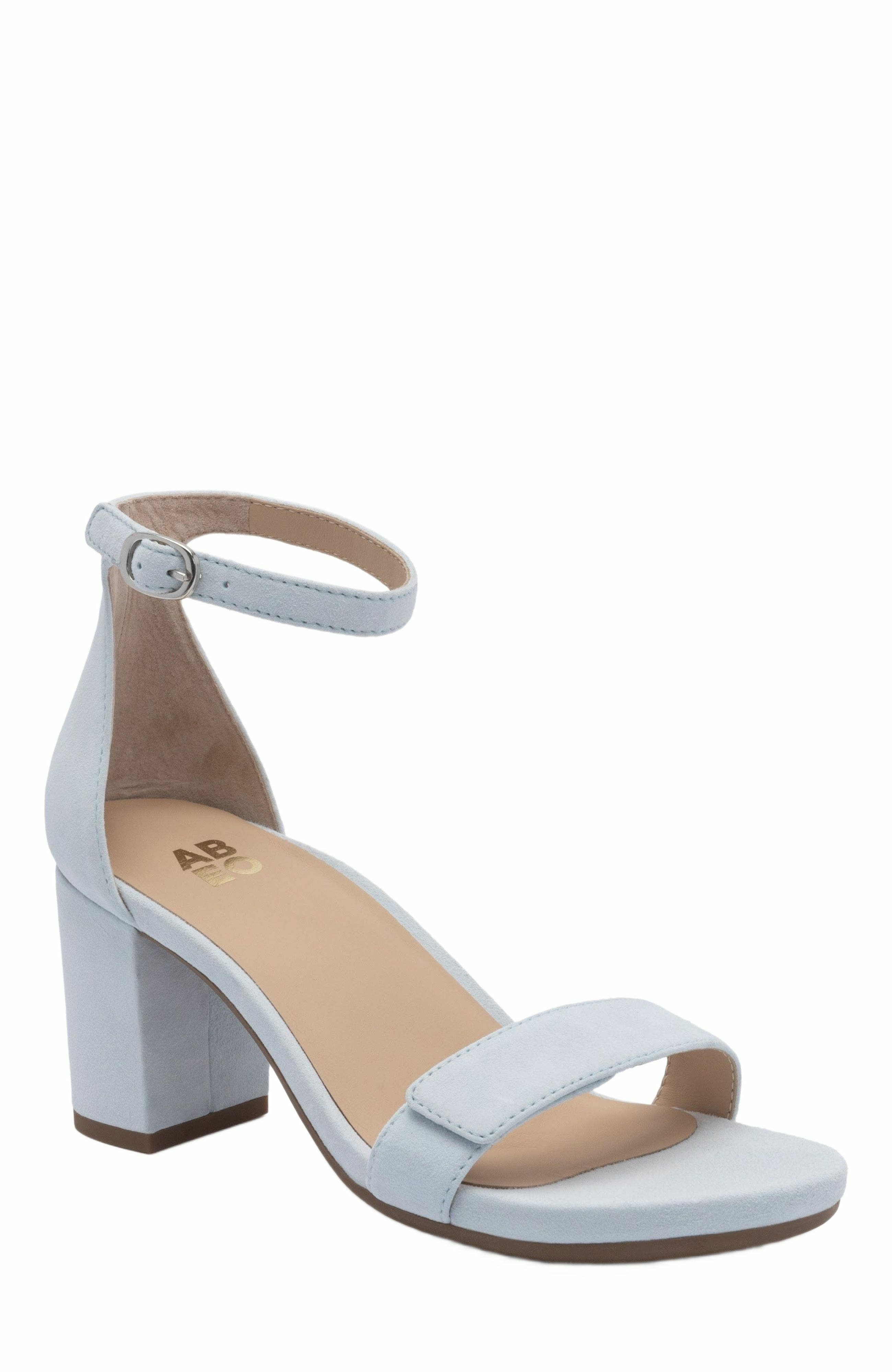 ABEO Tempo Strap Heels, Main, color, Light Blue Suede - Metatarsal