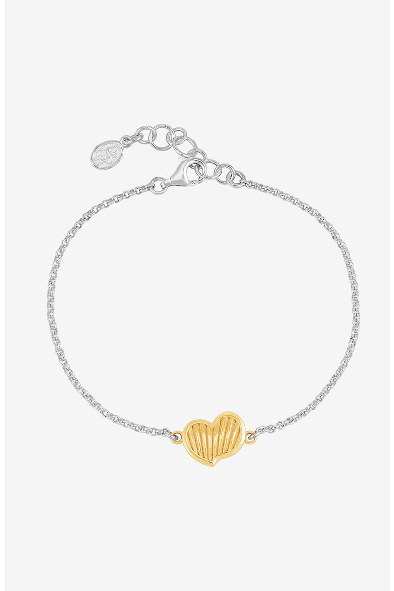 Humbug Heart Chain Bracelet, Main, color, Silver and Gold