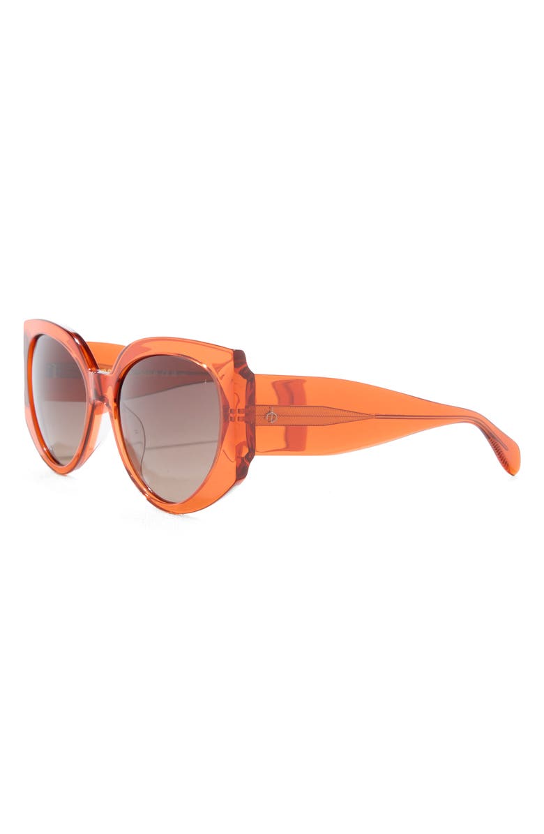 rag & bone 58mm Round Sunglasses, Alternate, color, Orange