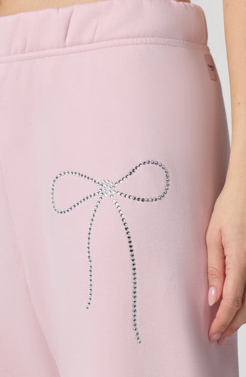 Florence By Mills Crystal Bow Detail Joggers In Pink