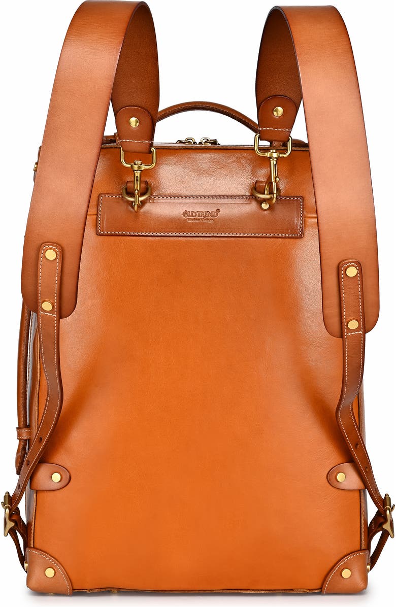 OLD TREND Speedwell Small Leather Trunk Backpack, Alternate, color, Caramel