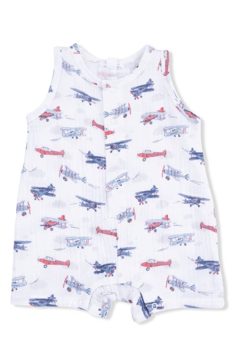 Vintage Planes Sleeveless Romper