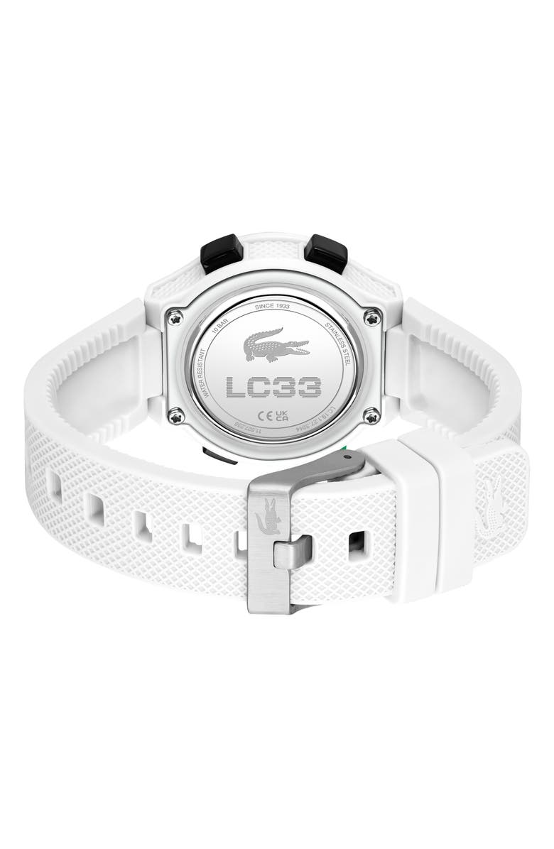 Lacoste Kids' LC33 Silicone Strap Watch, 34mm, Alternate, color, Green