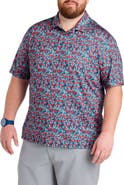 Reebok Big & Tall Island Floral Americana Polo Shirt