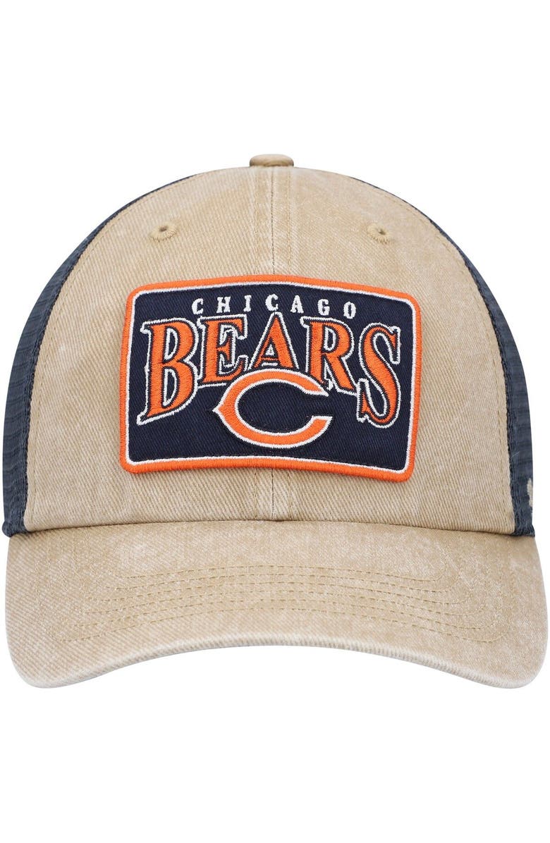 '47 Men's '47 Khaki Chicago Bears Dial Trucker Clean Up Snapback Hat, Alternate, color,