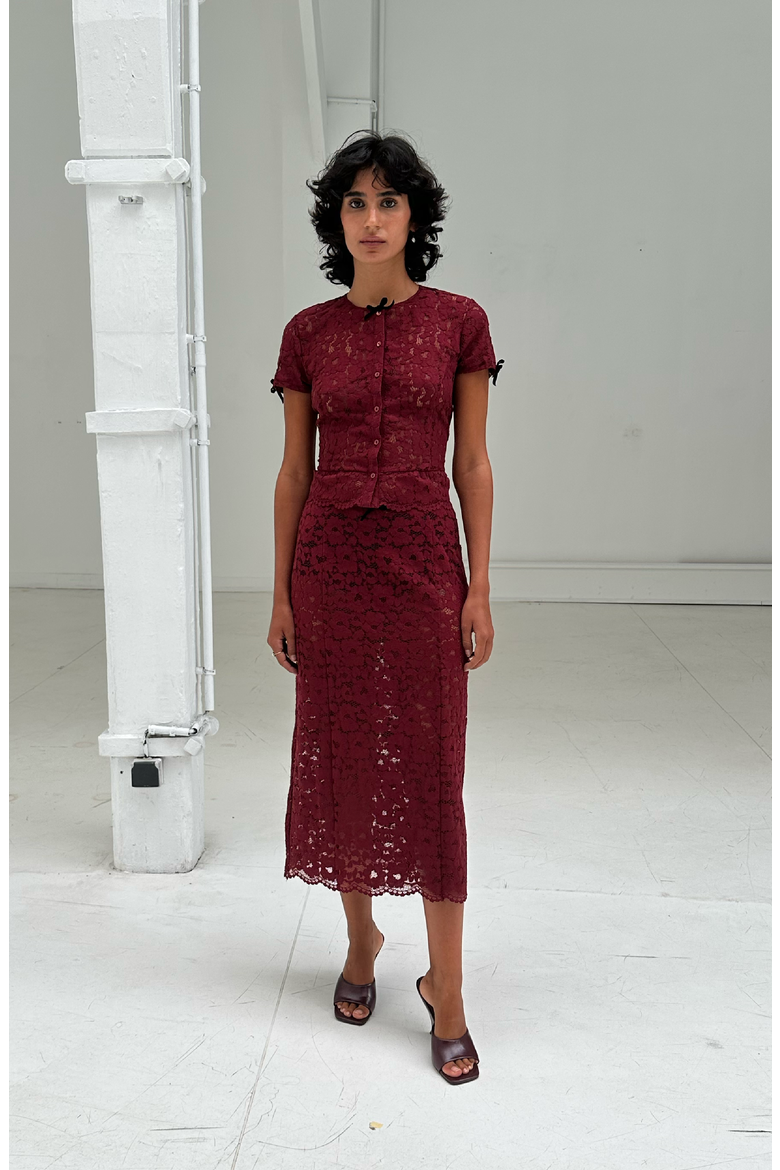 Lace Top, Alternate, color, Burgundy