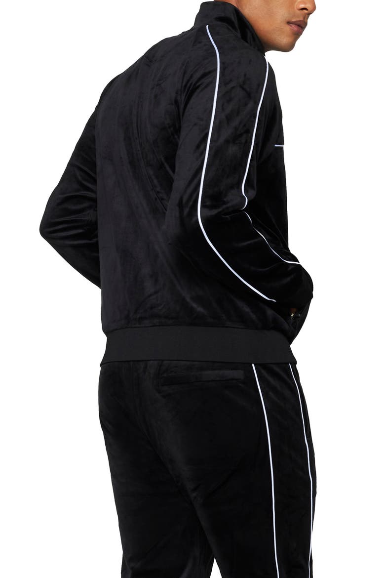 Lioni Velour Jacket, Alternate, color, BLACK BEAUTY
